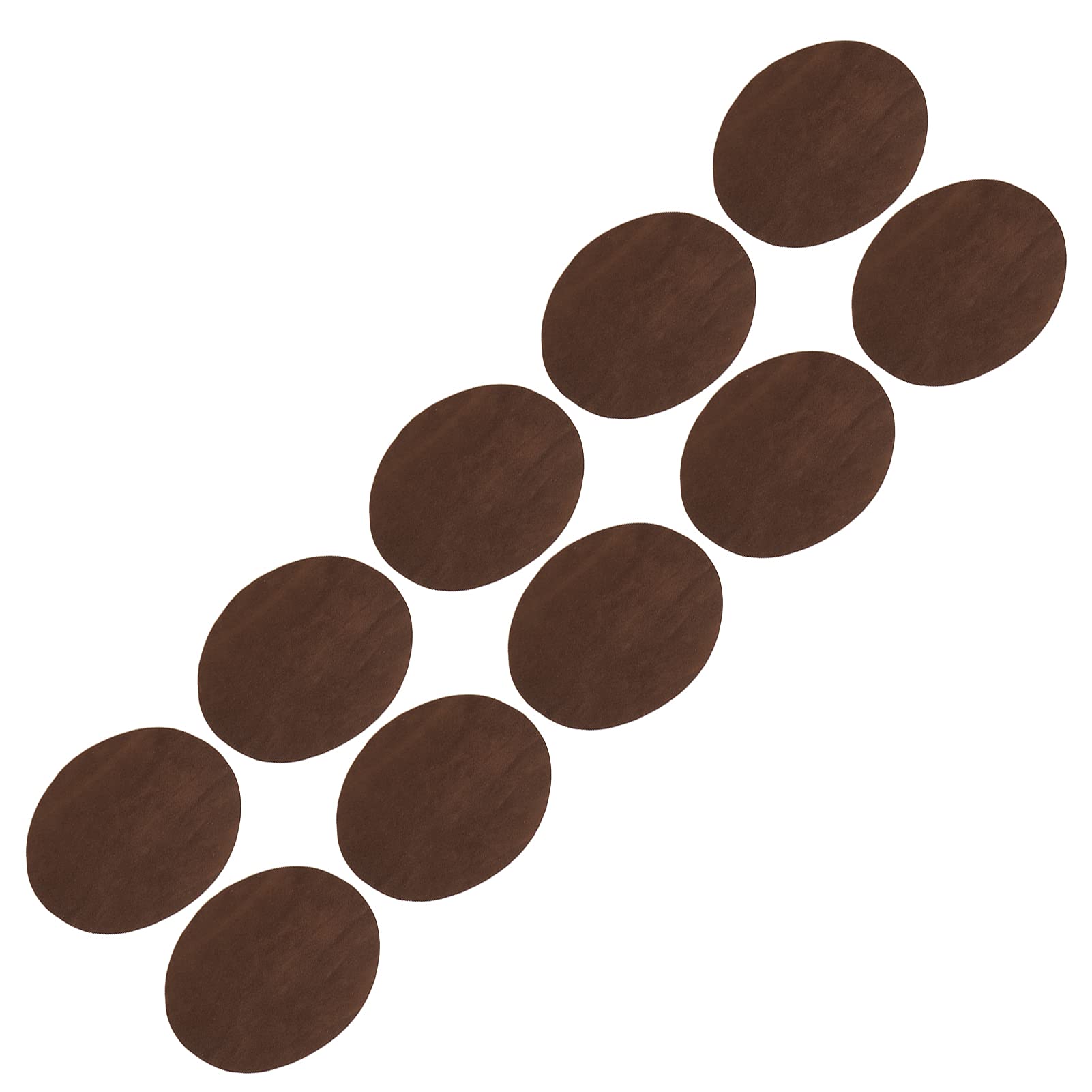 Iron Oval Patches for Clothes - Flannel Elbow Repair Stickers for Sweater, Coat & Jacket (Brown) - DIY Fabric Repair Kit for Home, Office & Outdoor Use