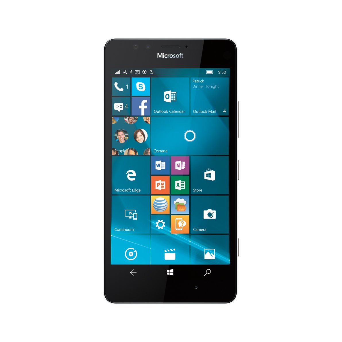 Microsoft Lumia 950 XL Unlocked Smartphone - 32GB Storage, White Color, Windows 10 OS - Perfect for Business Professionals & Tech Enthusiasts