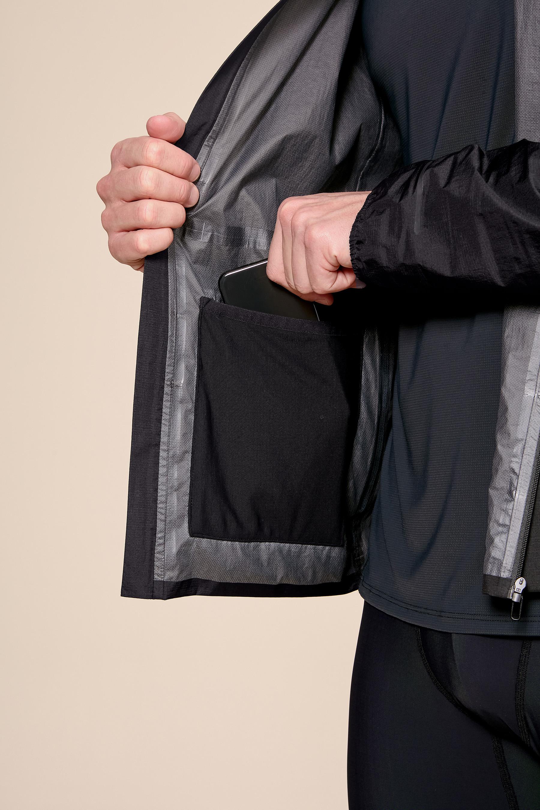Men's Waterproof Tech Block Jacket - Lightweight Windproof Raincoat for Outdoor Hiking & Travel