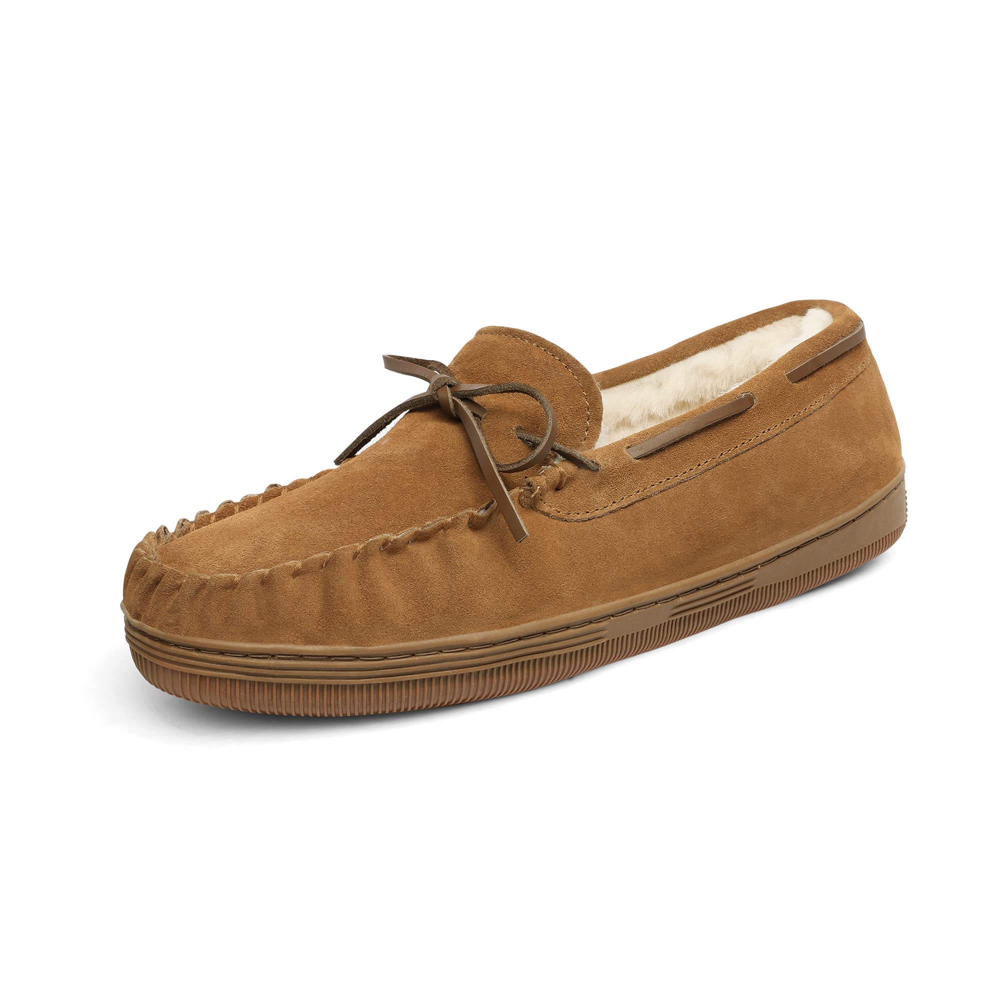 DREAM PAIRS Men's Moccasin Slippers - Soft Fuzzy Plush House Shoes with Fleece Lining for Indoor & Outdoor Wear - Comfortable Loafers for Home, Office, and Travel