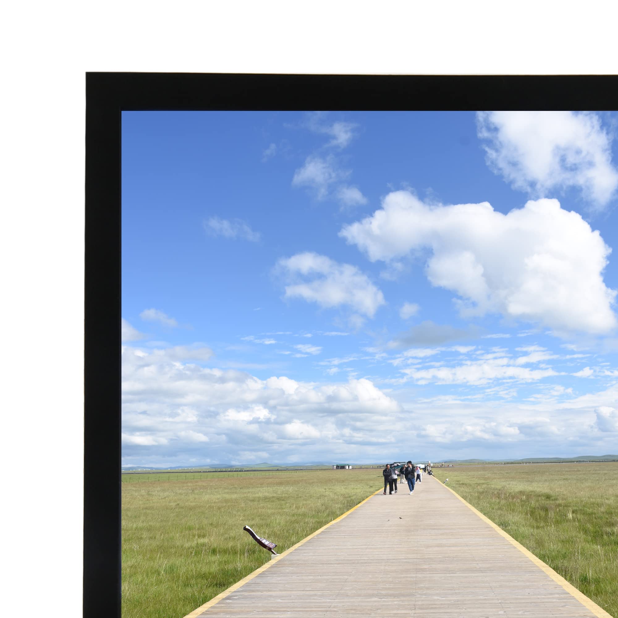 Aynoo 18x24 Black Wooden Poster Frame - Premium Wood Picture Frame for Wall Art, Gallery Collage Display - 1 Pack - Perfect for Home Decor, Office, and Gift Giving