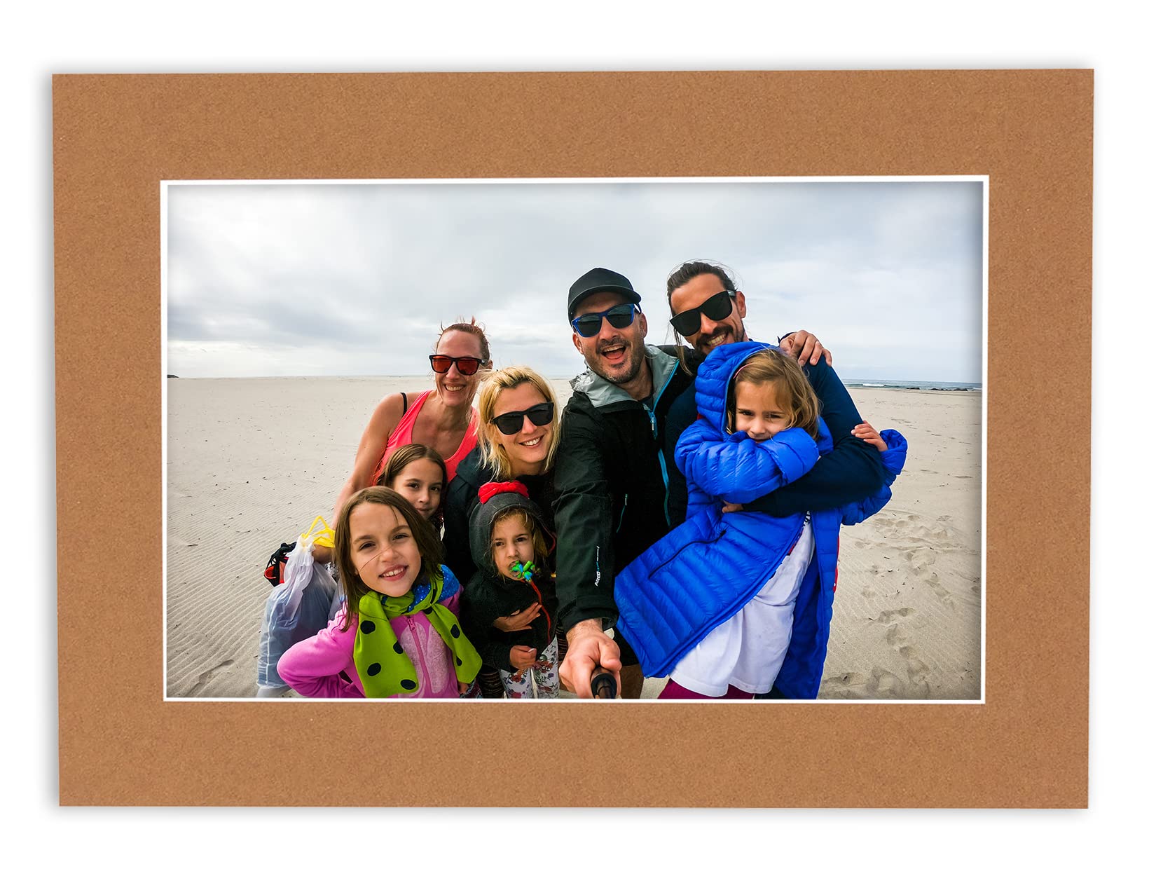 30x40 Acid-Free Aged Oak Brown Precut Matboard with Backing Board - Bevel Cut for 28x38 Photos - 4-Ply Thickness - Includes Crystal Clear Self-Seal Photo Mat Bag - Perfect for Picture Framing, Art Displays, and Home Decor