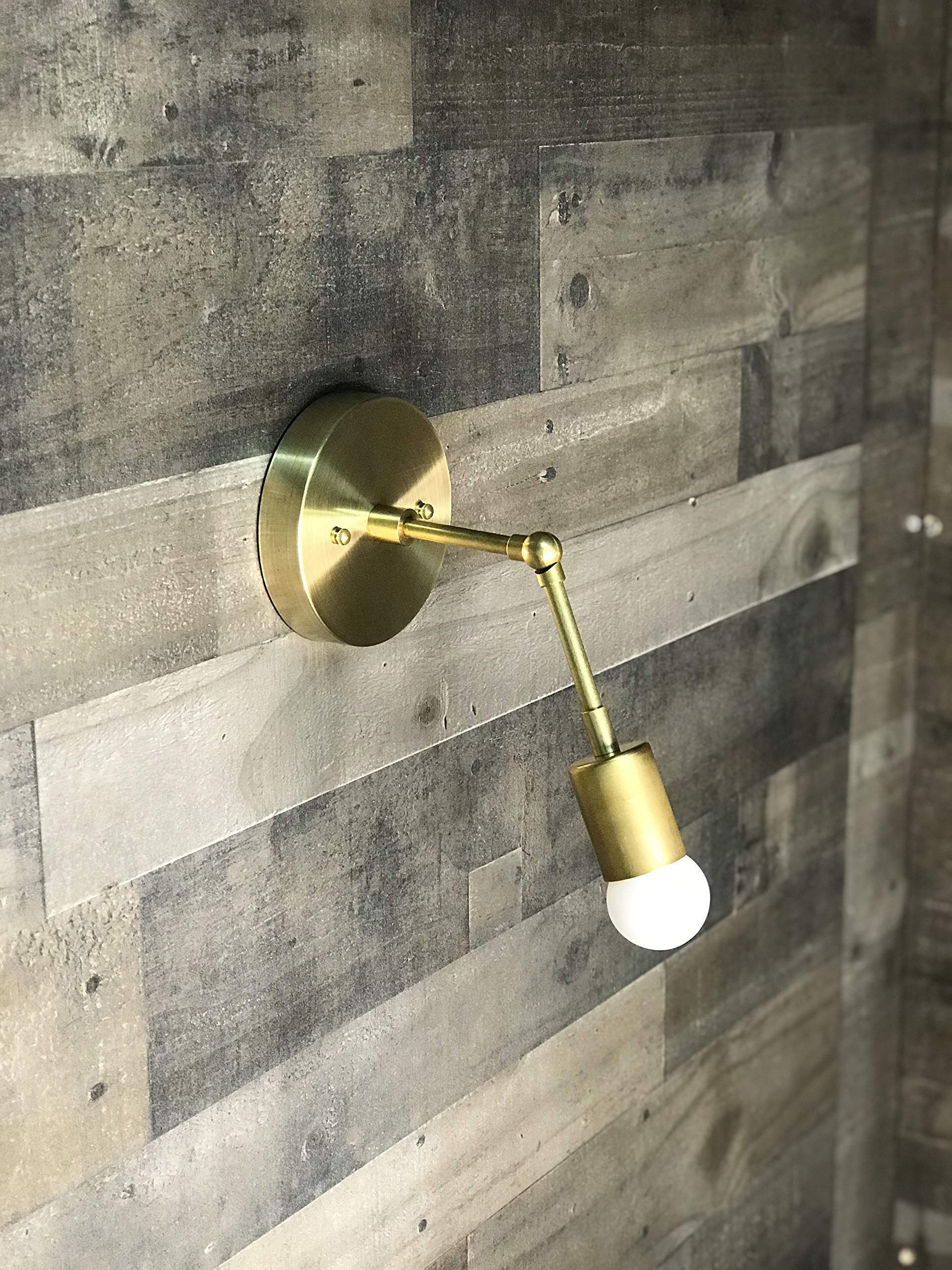 Adjustable Single Light Wall Sconce - Mid Century Modern Vanity Lighting for Bathroom & Bedroom - Industrial Contemporary Design with Dimmable Function