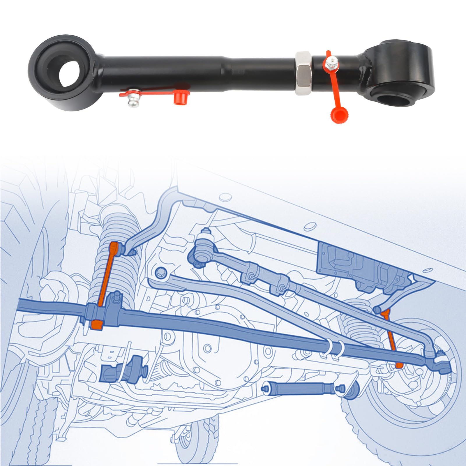 Jeep Wrangler TJ & Cherokee XJ Quick Disconnect Sway Bar Links - Compatible with 1998-2006 Jeep Wrangler TJ & 1984-2001 Cherokee XJ - Adjustable 2.5
