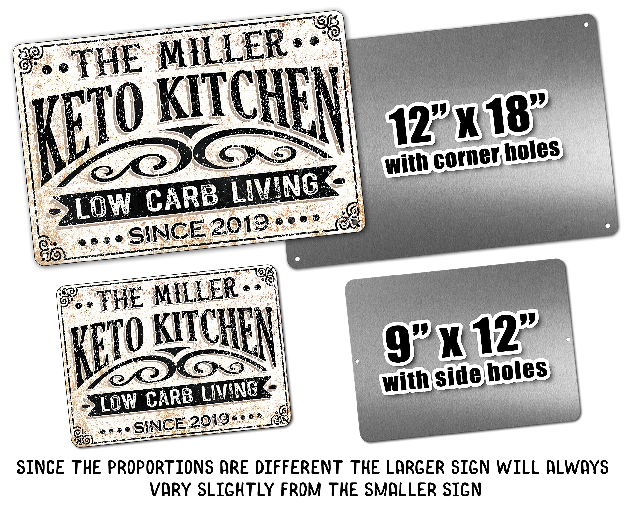 Custom Keto Diet Metal Wall Sign - Motivational Kitchen Decor for Weight Loss & Healthy Lifestyle - Perfect for Home Gym, Office or Fitness Studio