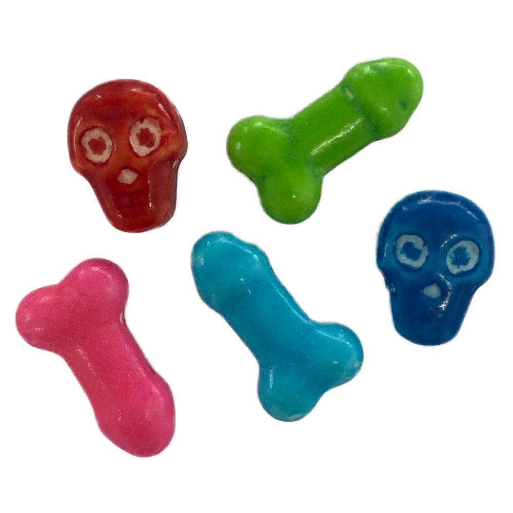 Halloween Skull & Bones Hard Candy - Spooky Party Treats for Trick or Treat, Halloween Decor & Festive Celebrations