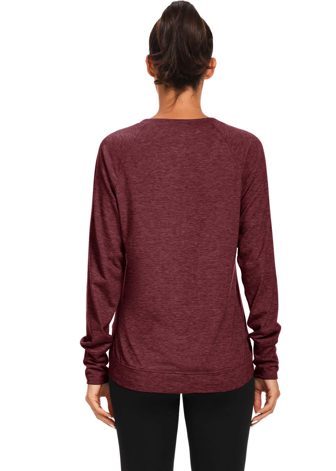 Muzniuer Women's Long Sleeve Workout Shirts - Moisture Wicking Yoga Running Athletic Top for Gym, Sports & Outdoor Activities