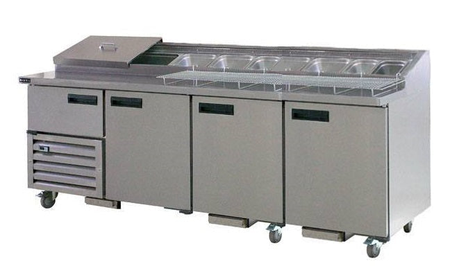 Anvil Under Bar Pizza Bar 2400mm - Stainless Steel Commercial Pizza Counter for Restaurants, Pubs & Bars - Heavy Duty Pizza Prep Station with Storage