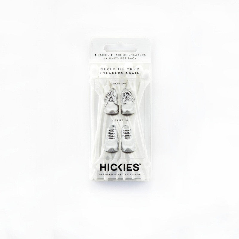 HICKIES No-Tie Elastic Shoelaces - Solid Colors for Sneakers & Casual Shoes | Comfortable, Durable & Stylish for Running, Walking & Everyday Wear