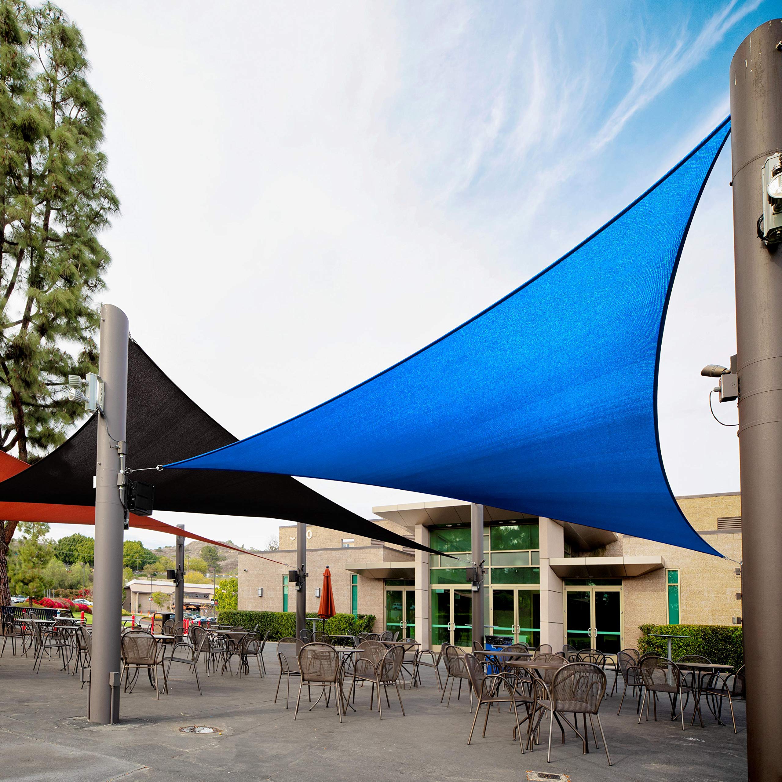 Royal Shade Right Triangle Sun Shade Sail 14' x 23' x 26.9' - Heavy Duty 200GSM UV Block Canopy Mesh - Commercial Grade Outdoor Shade Solution - 5 Year Warranty - Perfect for Patio, Poolside, Garden, and Backyard Sun Protection