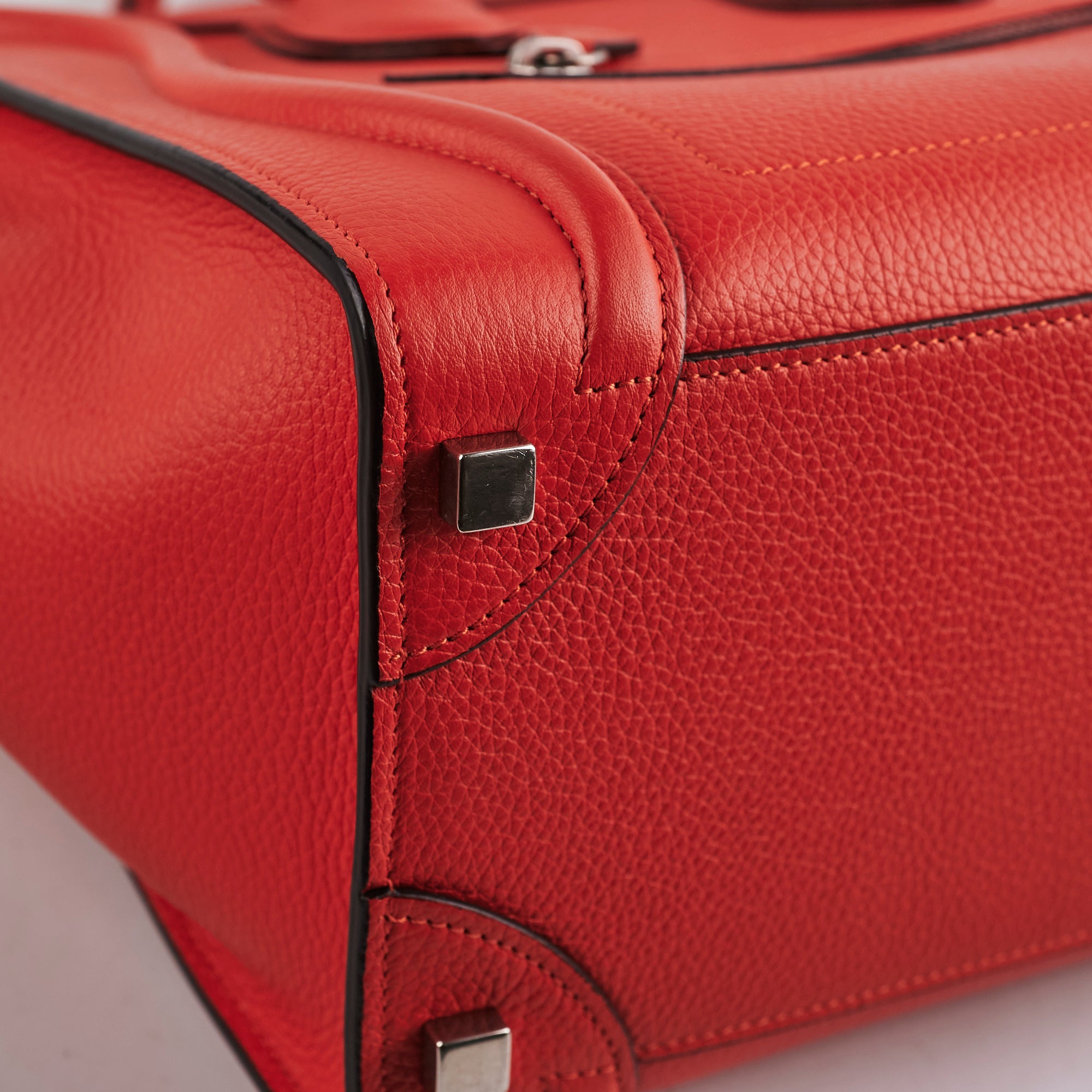 Celine Micro Luggage Bag in Red | Luxury Crossbody Handbag for Women | Perfect for Travel, Work & Evening Events