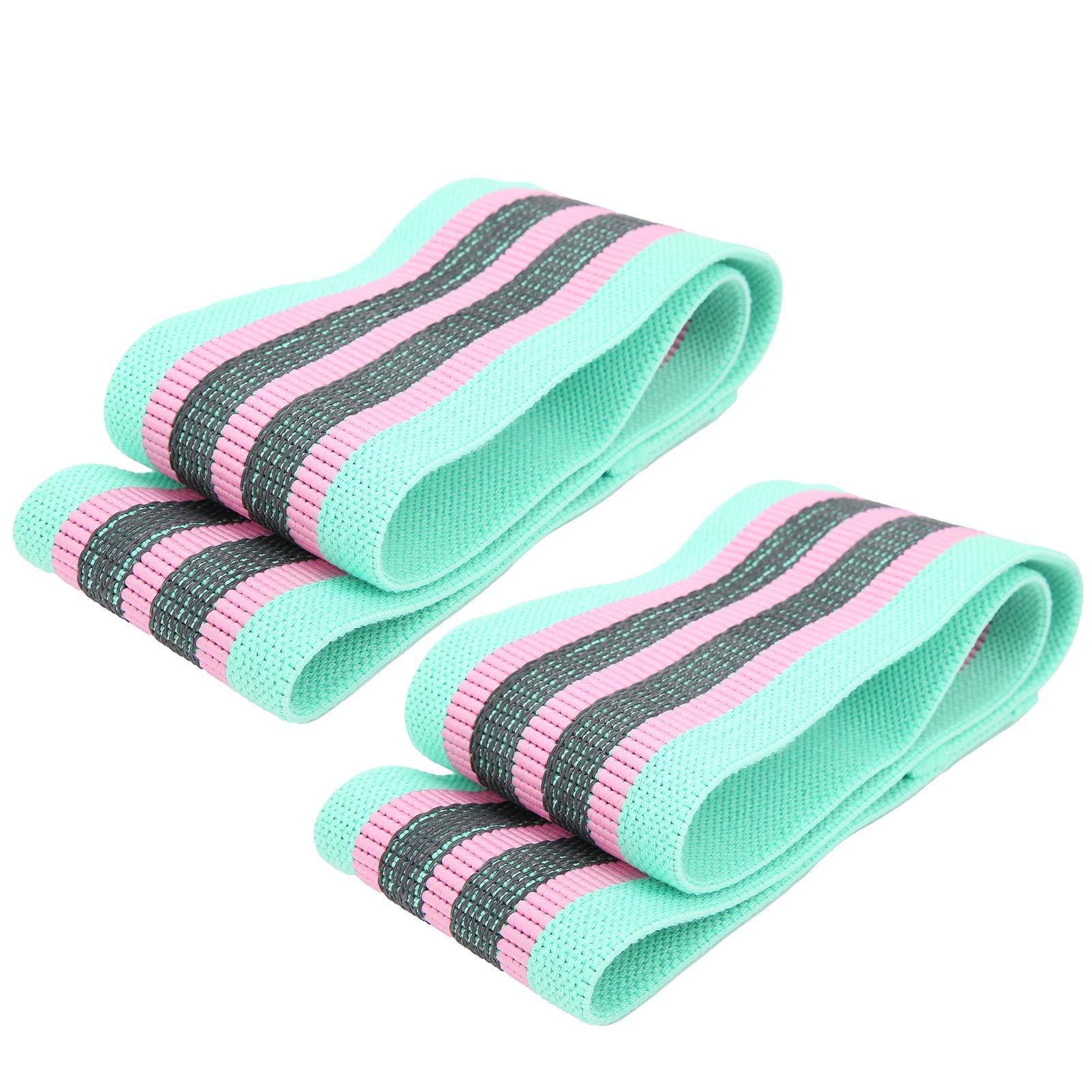 Honiwu 2-Pack Elastic Resistance Bands for Fitness & Yoga - 15x3.1 Inch Stretch Exercise Bands for Men & Women - Perfect for Home Workouts, Physical Therapy & Strength Training