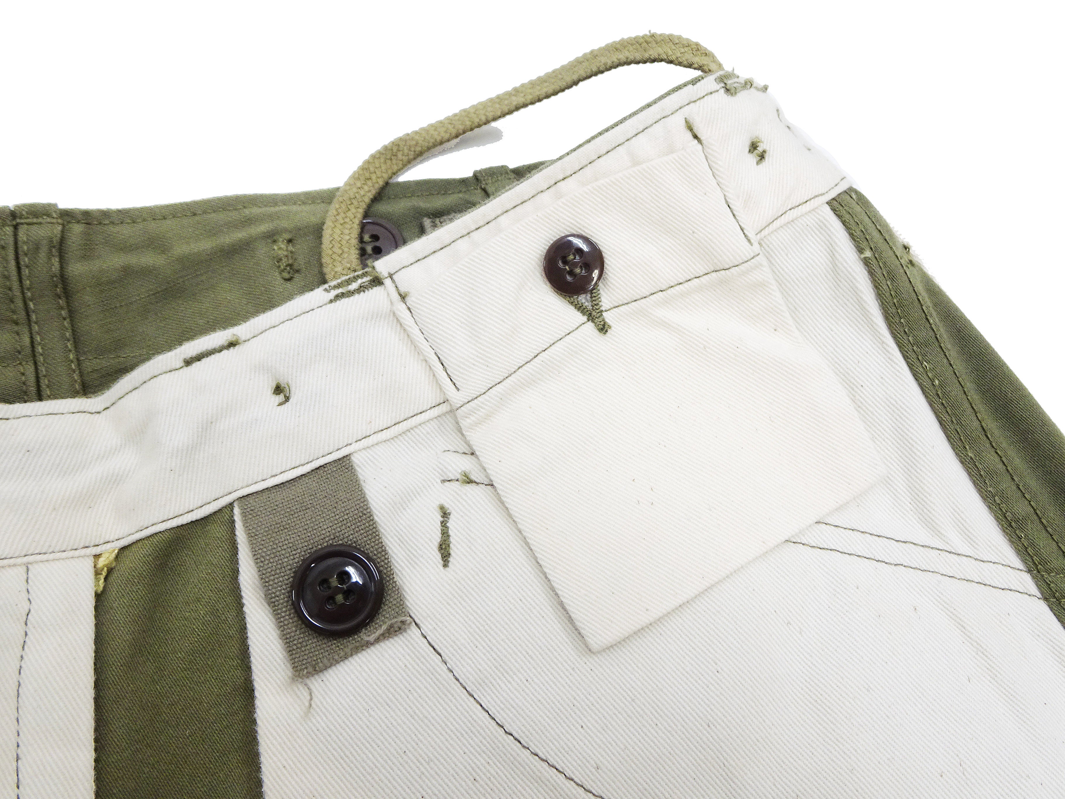 Buzz Rickson Men's Baggy Cargo Pants - US Army Korean War M-1951 Field Trousers Reproduction (BR42529, Olive) | Military Style Workwear & Outdoor Adventure Pants