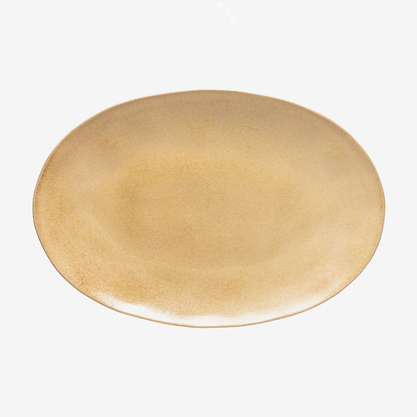 Costa Nova Livia Oval Serving Plate - Elegant Ceramic Appetizer Dish for Entertaining, Dinner Parties & Holiday Gatherings