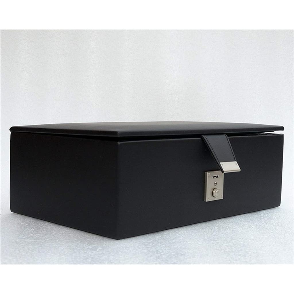 Premium Leather Chess Piece Storage Box - Black Travel Organizer with 34 Slots for 4-4.25in King Chess Pieces | Portable Chess Accessories Case for Tournament, Home & Travel | Perfect for Chess Enthusiasts, Club Games & On-the-Go Play