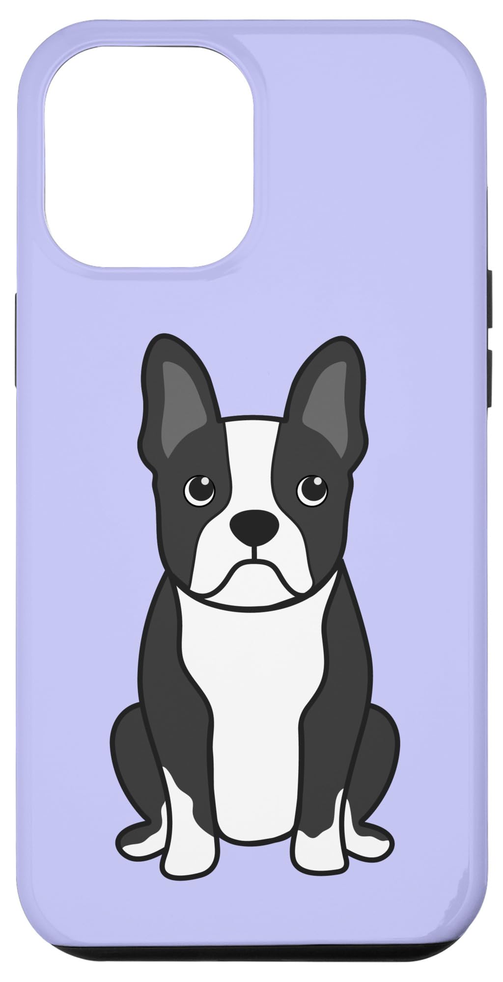 iPhone 12 Pro Max Case - Cute Boston Terrier Design, Purple Artistic Dog Lover Phone Cover | Perfect Gift for Pet Owners & Dog Lovers | Protective Case for Daily Use, Work & Travel