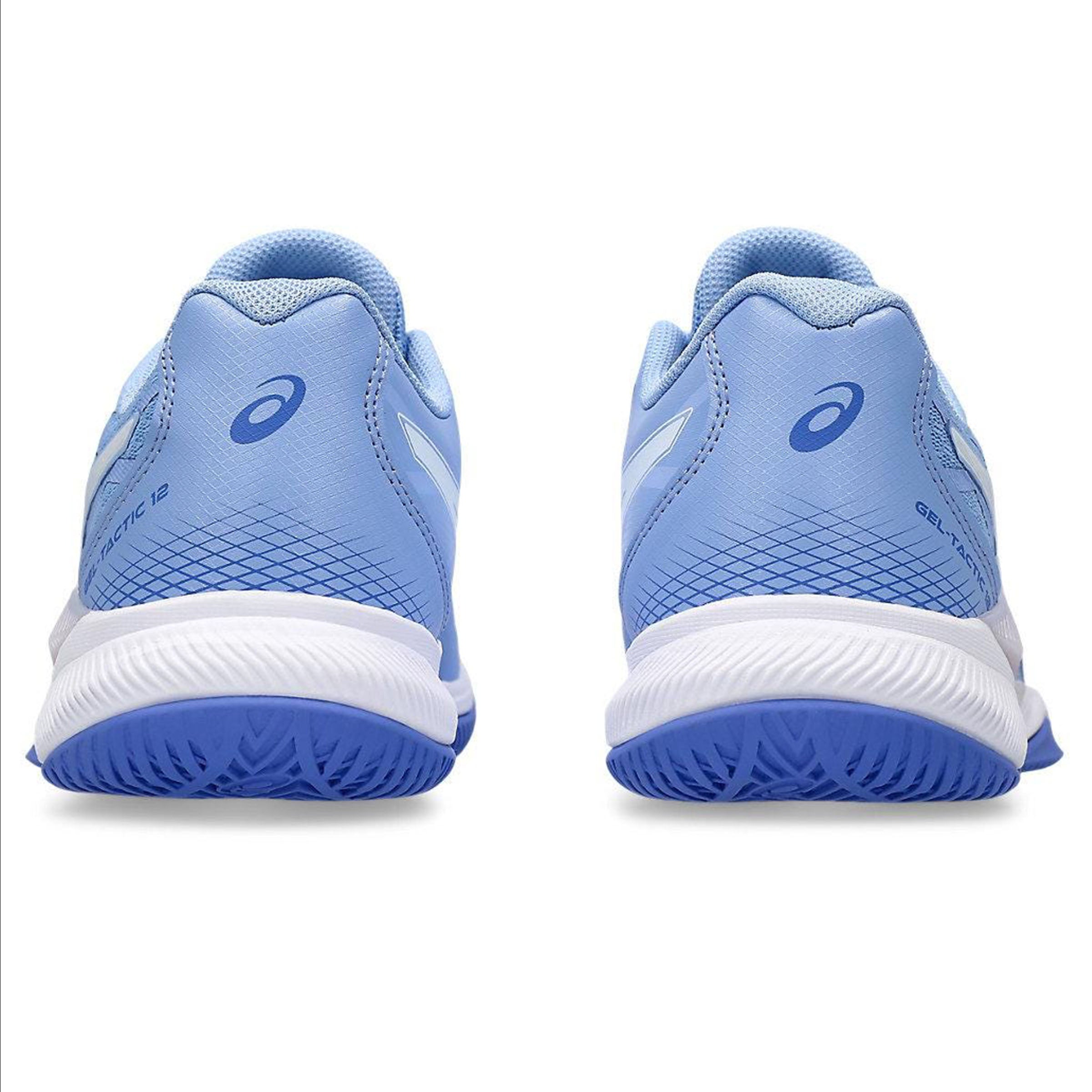 ASICS Gel Tactic 12 Women's Squash Shoes - Light Sapphire/White | Non-Marking Sole, Superior Cushioning | Perfect for Indoor Court Sports & Squash Training