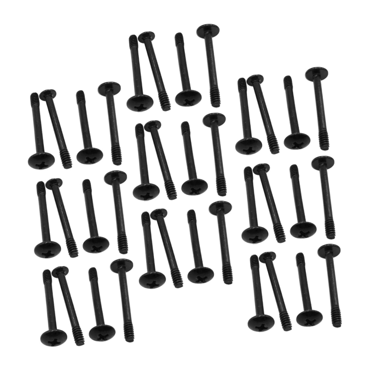 AOKWAWALIY 50pcs Black Steel PC Cooling Fan Screws Kit - 3cm Length for Case Mounting | Perfect for Computer Builds, Gaming Rigs & DIY PC Upgrades