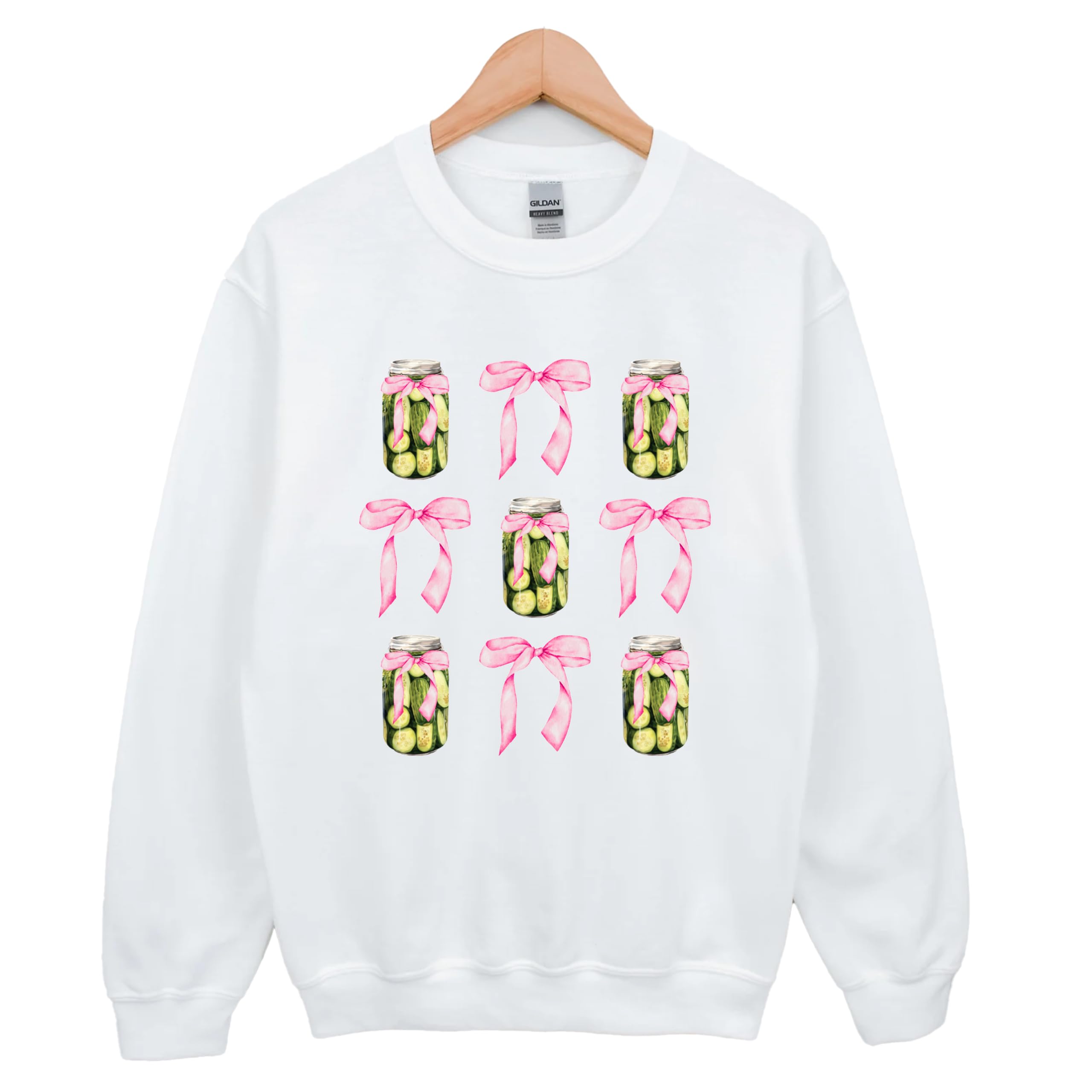 Coquette Aesthetic Pink Bow Sweater - Soft Ribbon Pickle Sweatshirt for Women | Cozy Casual Wear, Gift for Soft Girl Era, Trendy Outfit for Dates & Social Media (M, Pink)