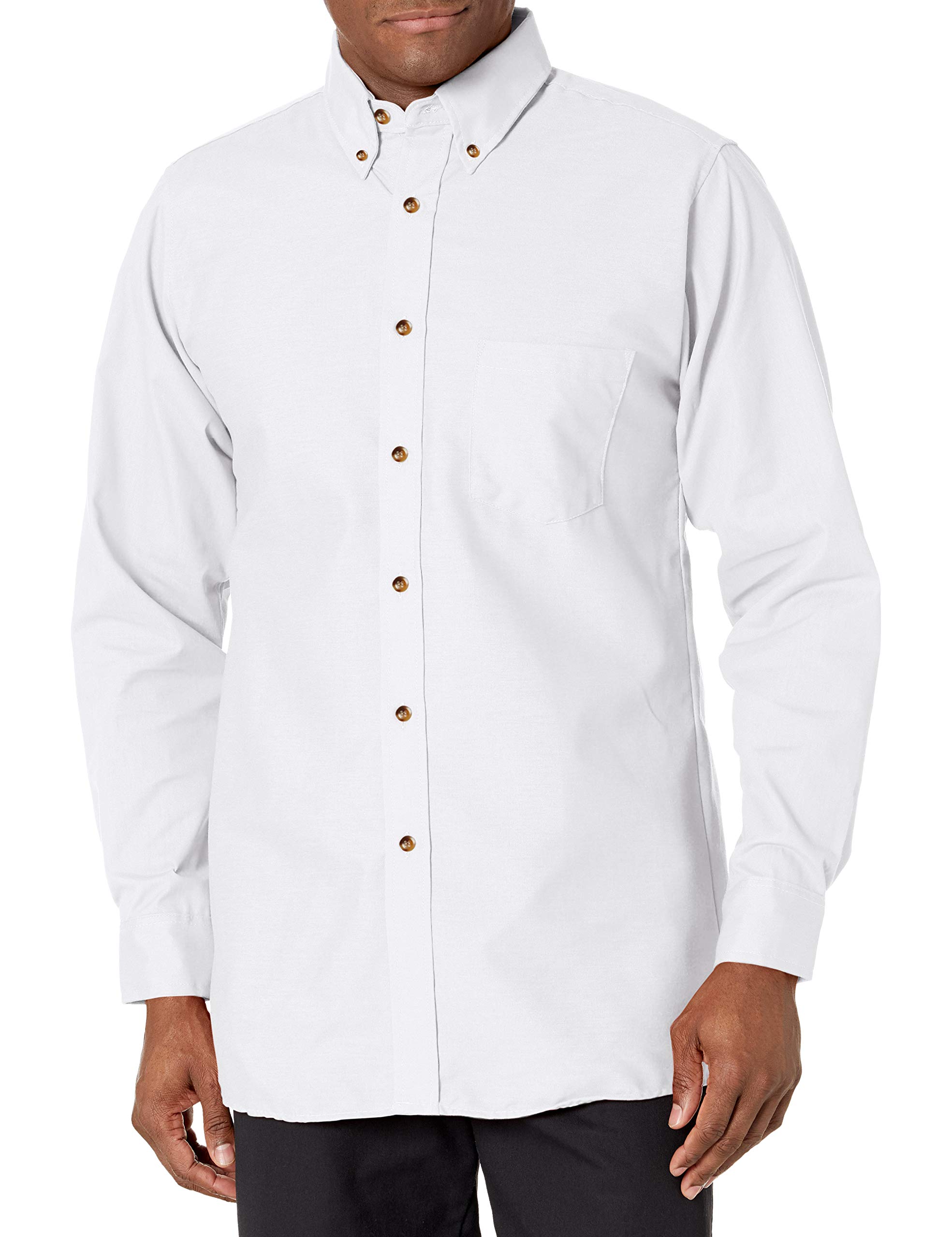 Red Kap Men's Classic Poplin Dress Shirt - Comfortable Business Casual Button Down Shirt for Office, Wedding & Formal Events | Wrinkle Resistant & Breathable Fabric