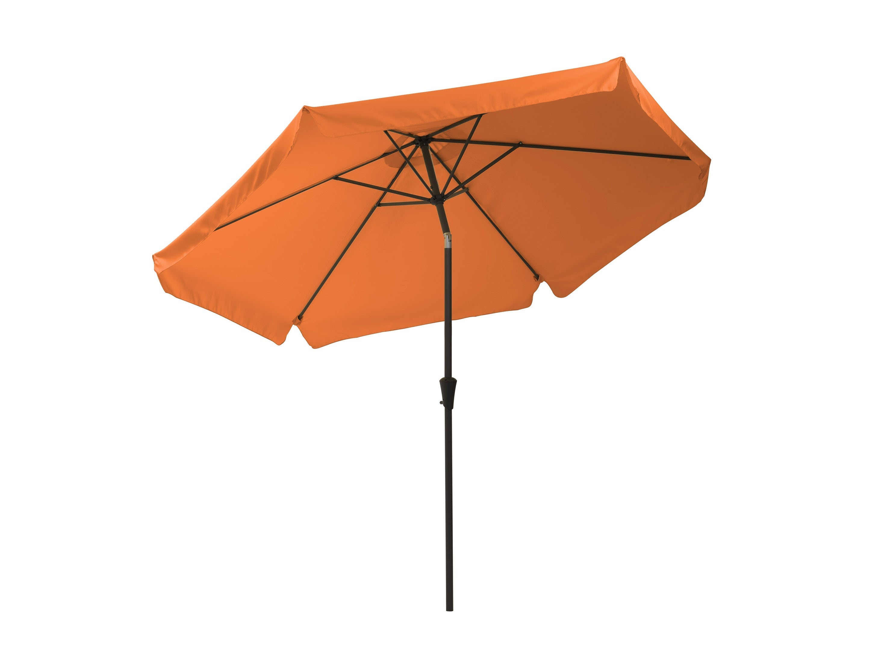 10ft Round Orange Patio Umbrella - UV Protection Outdoor Market Umbrella for Poolside, Garden, and Backyard Relaxation