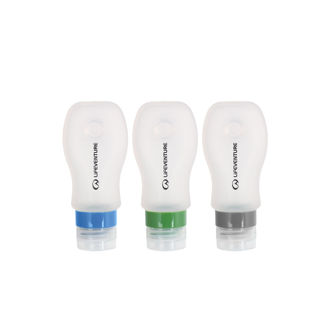 Lifeventure Silicone Travel Bottles Set - Leak Proof, TSA Approved for Toiletries & Liquids - Perfect for Air Travel, Gym, Camping & Outdoor Adventures