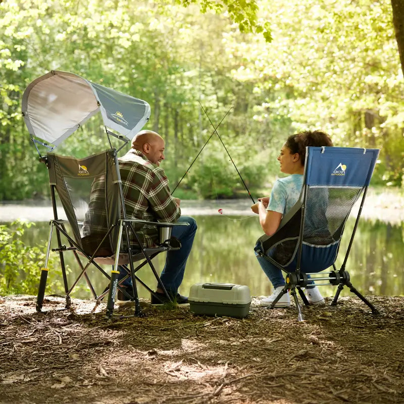 Compack Rocker - Compact and Portable Rocking Chair for Outdoor, Camping, Travel & Home Use - Lightweight Folding Rocker with Carry Bag - Perfect for Patio, Backyard, Beach & RV Trips