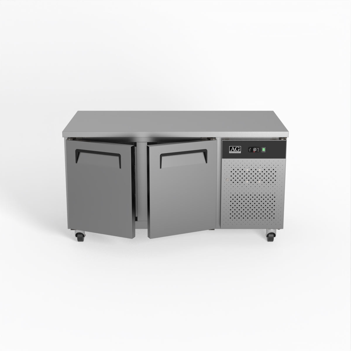 Commercial Under Counter Refrigerator - 2 Door Stainless Steel Worktop Fridge, 800mm Depth - Ideal for Restaurants, Cafes, and Commercial Kitchens