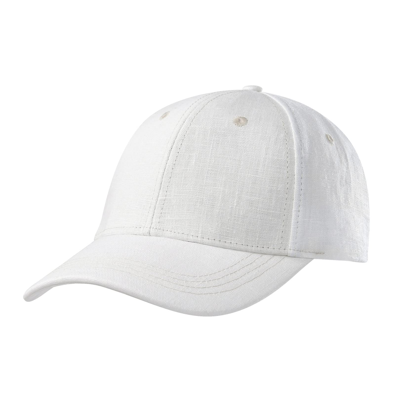 BOTVELA Men's Breathable Linen Baseball Cap - Adjustable Summer Dad Hat for Outdoor Sports, Hiking, Running & Casual Wear