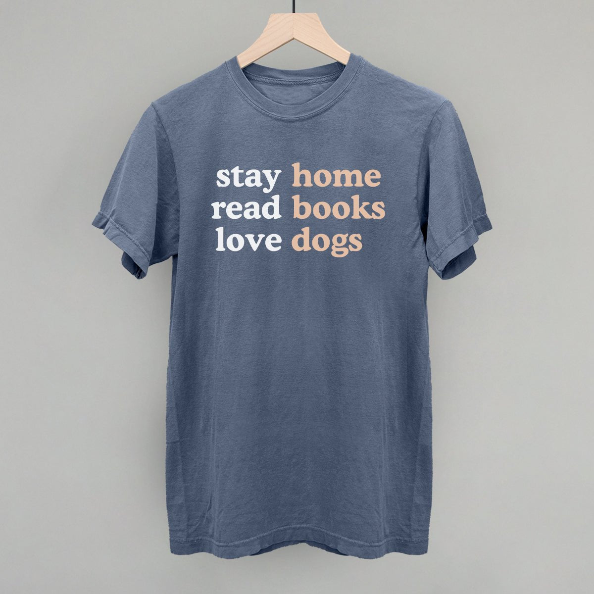 Stay Home Read Books Love Dogs - Cozy Reading & Pet Lovers Gift Ideas for Home Relaxation