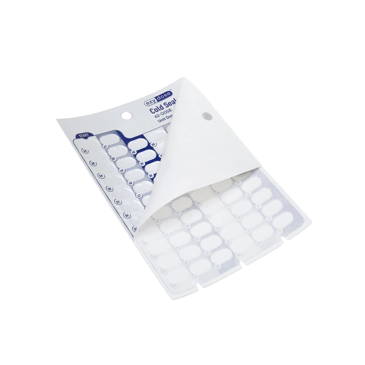 Ezy Dose 62-Day Disposable Pill Cards for Medicine & Vitamins - Compatible with Unit Dose Cold Seal System (500 Count) - Perfect for Pharmacy, Hospital & Home Medication Organization