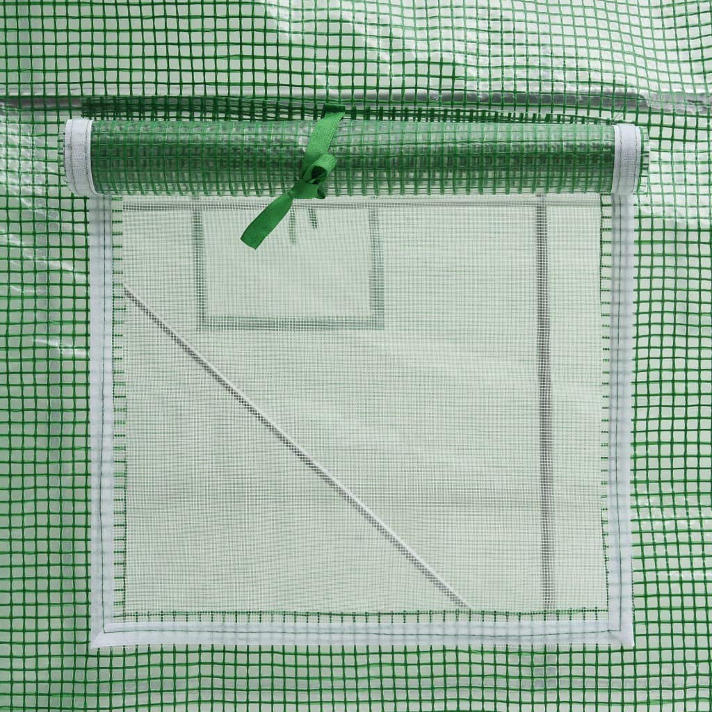Walk-in Greenhouse Tent for Outdoor Gardening - 43.1 ft² Plant Canopy with Roll-Up Entry Doors & Side Windows (78.7