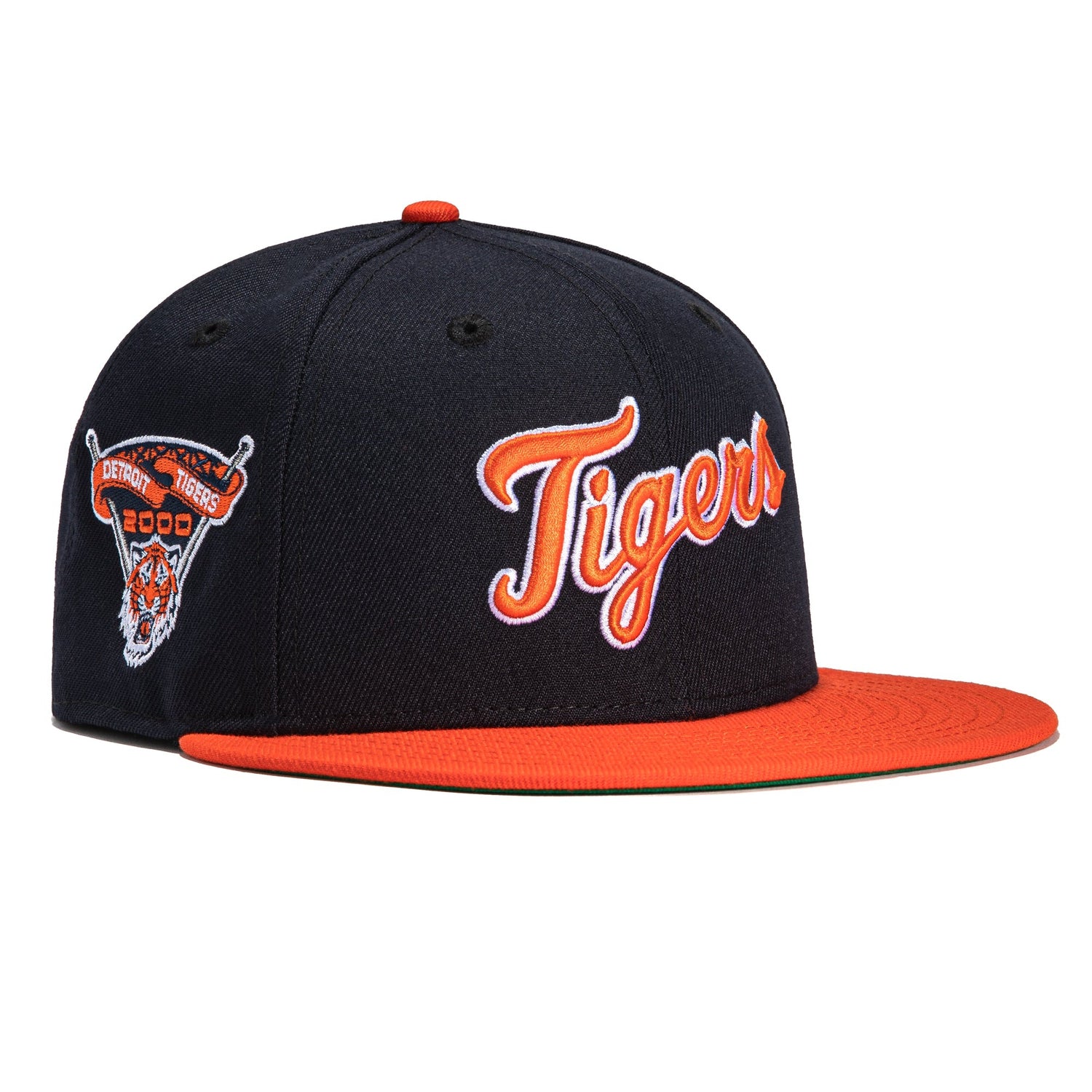 New Era 59Fifty Detroit Tigers 2000 Inaugural Patch Snapback Hat - Navy & Orange Baseball Cap for Men & Women - Perfect for MLB Games, Sports Events & Streetwear Fashion