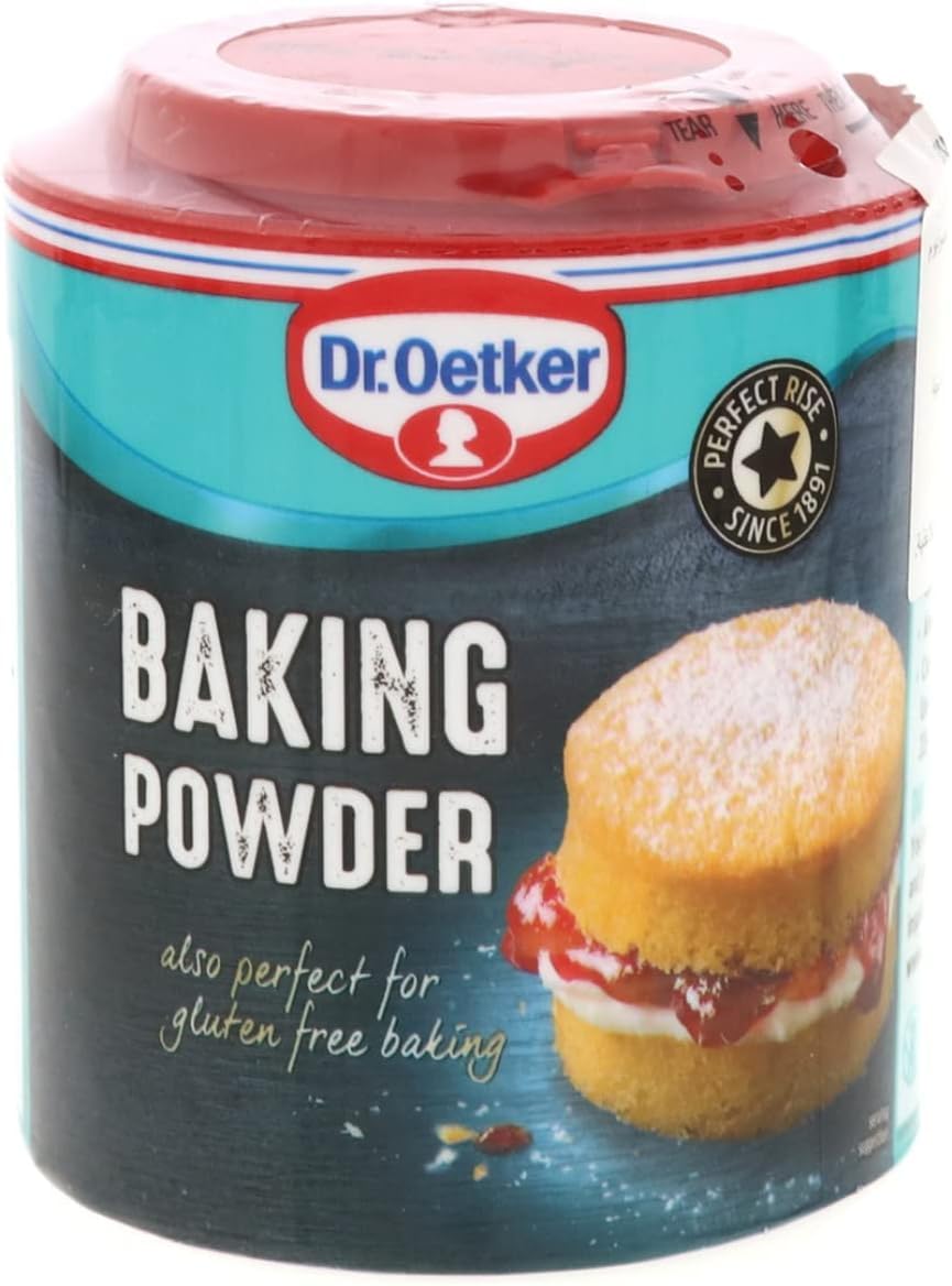 Dr. Oetker Baking Powder (170g, 6-Pack) - Aluminum-Free Double Acting Baking Powder for Cakes, Cookies & Bread | Perfect for Home Baking & Professional Kitchens