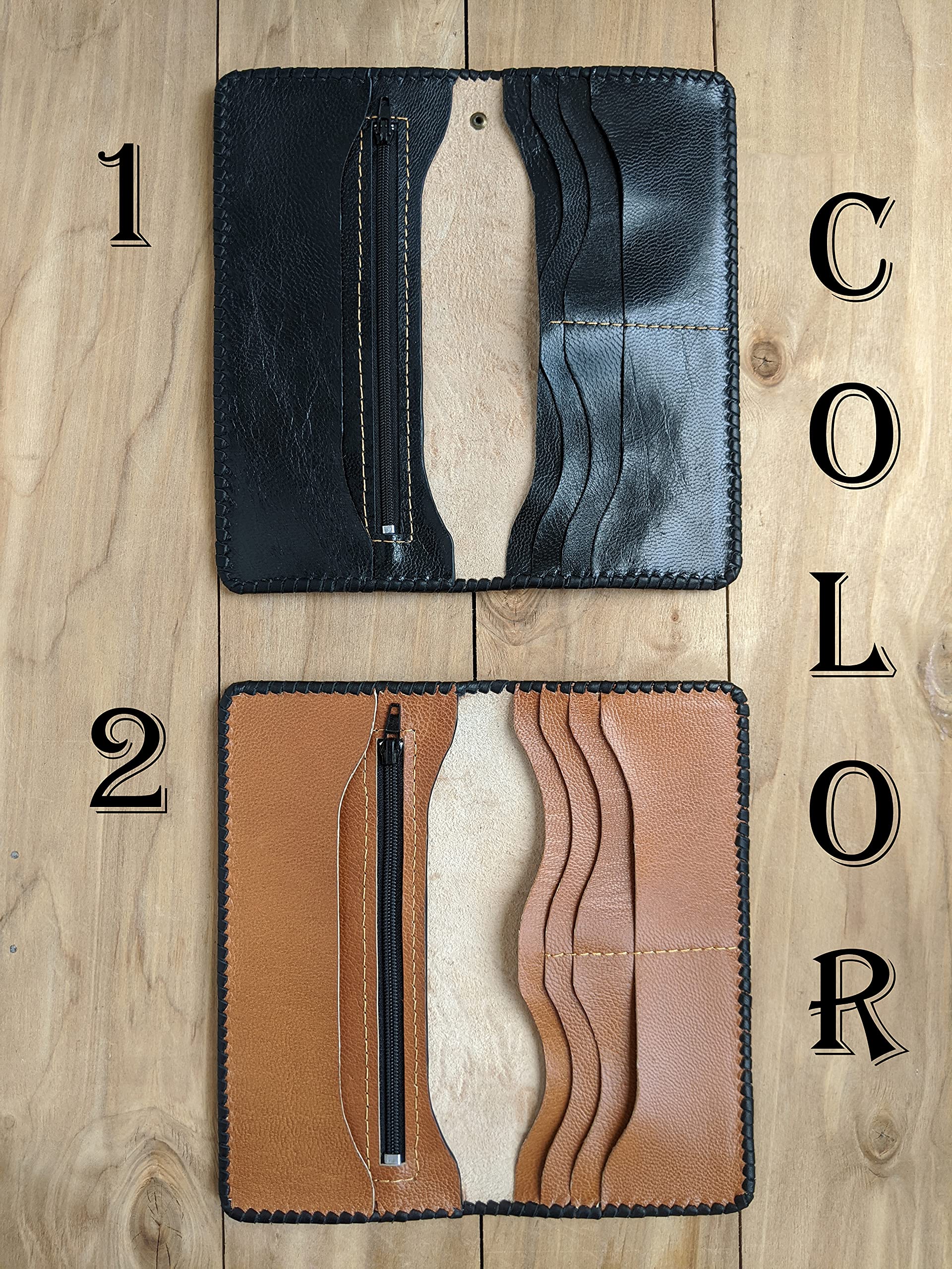 Handmade 3D Genuine Leather Wallet for Men - Custom Engraved Biker & Travel Wallet with Skull Design - Perfect for Motorcycle Riders, Business Professionals & Gift Giving