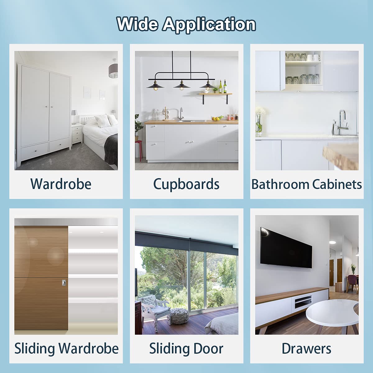 **AOSITE 4 Pack Strong Magnetic Door Catch - No Drill Adhesive Cabinet Magnets for Kitchen, Cupboard, Drawer Closure | Secure & Easy Installation for Home, Office, RV**    *(Use Case: Perfect for keeping cabinet doors, drawers, and cupboards securely closed in kitchens, bathrooms, garages, RVs, and offices.)*