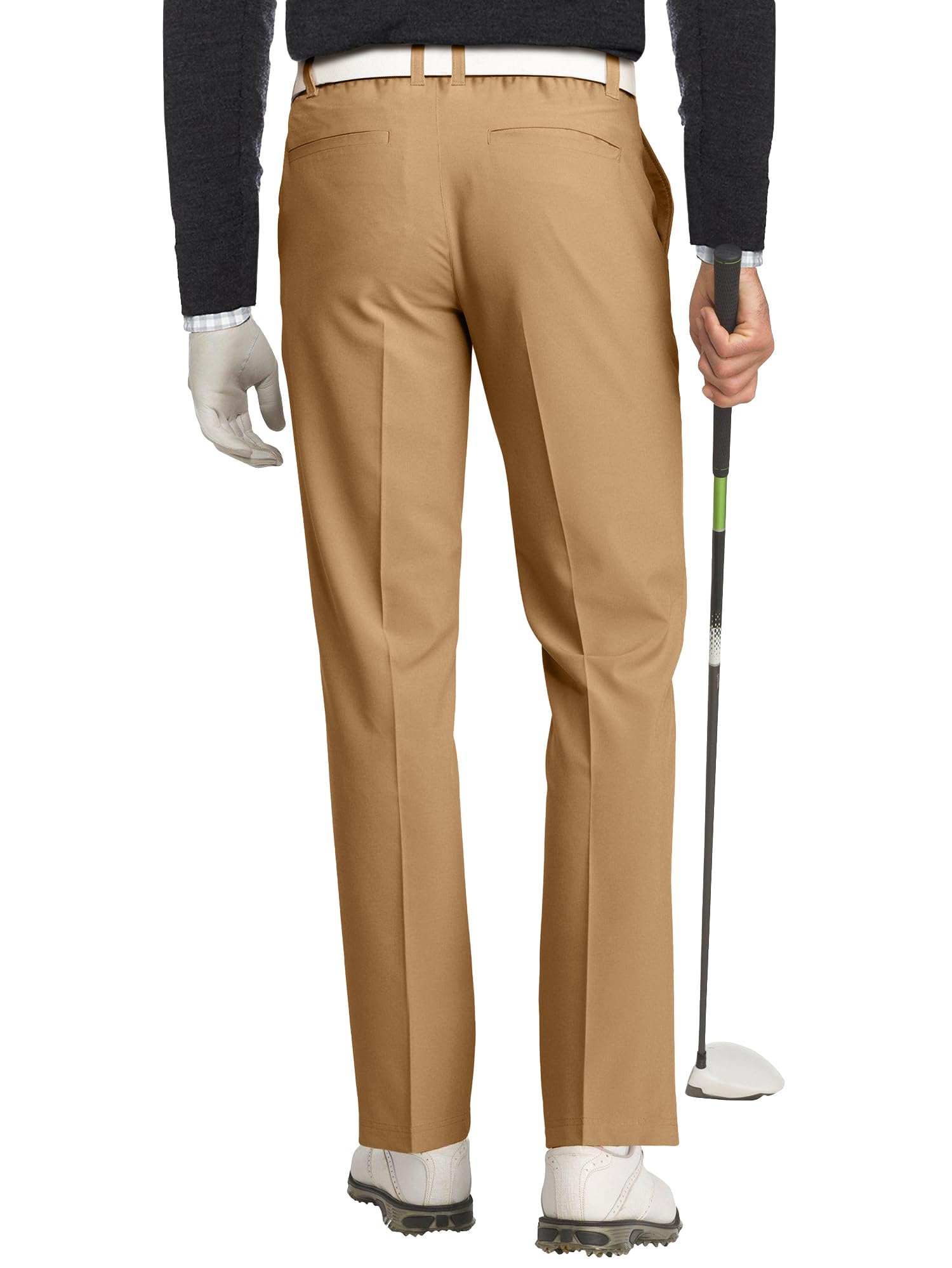 Comdecevis Men's Slim Fit Stretch Dress Pants - Business Casual & Golf Pants with Expandable Waist - Perfect for Office, Travel & Outdoor Activities