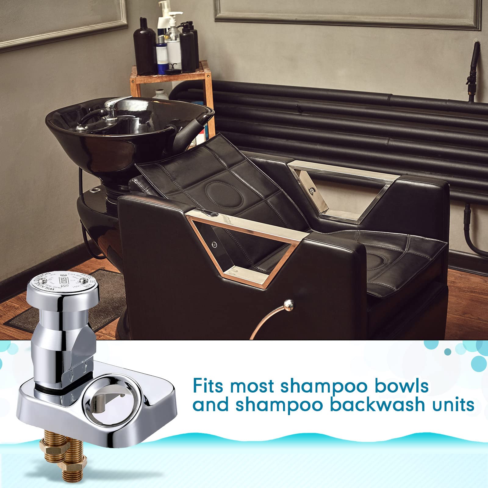 **16-Piece Shampoo Bowl Vacuum Breaker Kit - Replacement Faucet & Sink Parts for Salon & Barber Shampoo Bowls - Perfect for Hair Washing Stations & Professional Salon Upgrades**