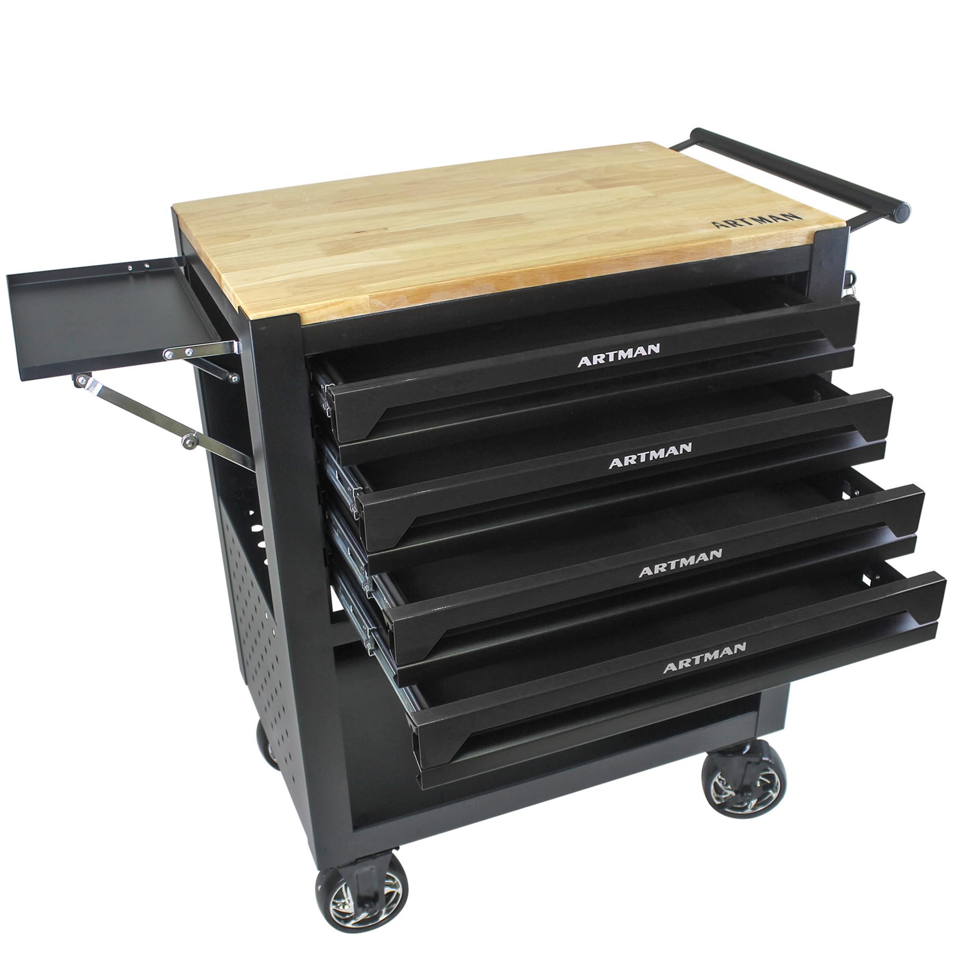 4 Drawers Rolling Tool Chest with Wheels - Heavy Duty Tool Cart Organizer for Mechanics, Garage Storage & Workshop - Portable Tool Box with Drawers for Automotive Repair & Home DIY Projects