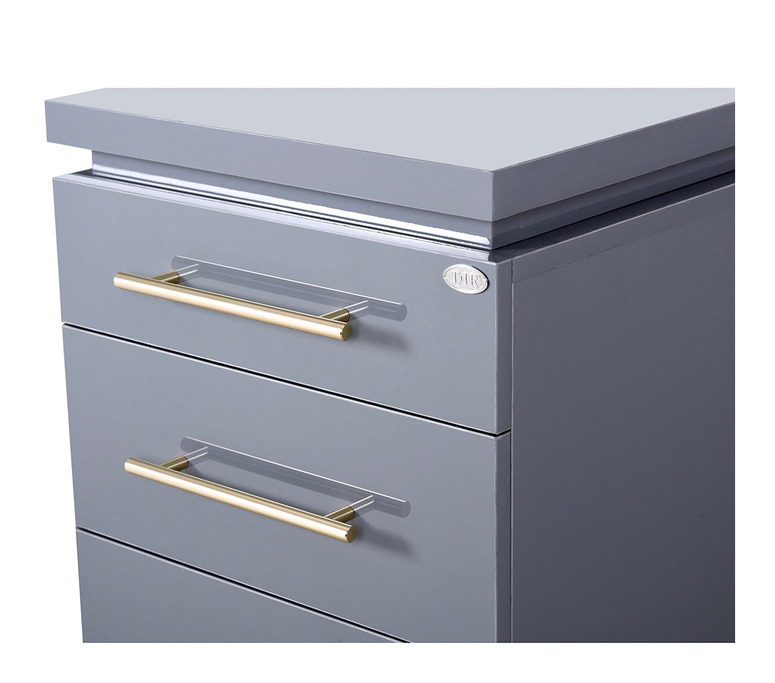 Romance II Professional Hair Styling Station Cabinet - Salon Quality Vanity with Storage for Hairdressers & Makeup Artists - Perfect for Home Salons & Beauty Studios