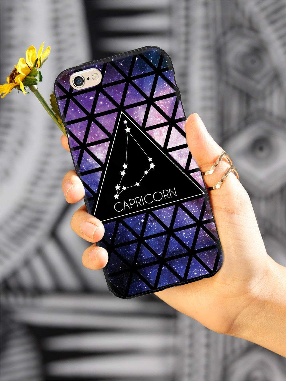 Premium 3D Textured Zodiac Constellation Phone Case for iPhone 12 - Capricorn Design - Shockproof Protective Cover - Perfect for Daily Use, Travel & Gift Giving