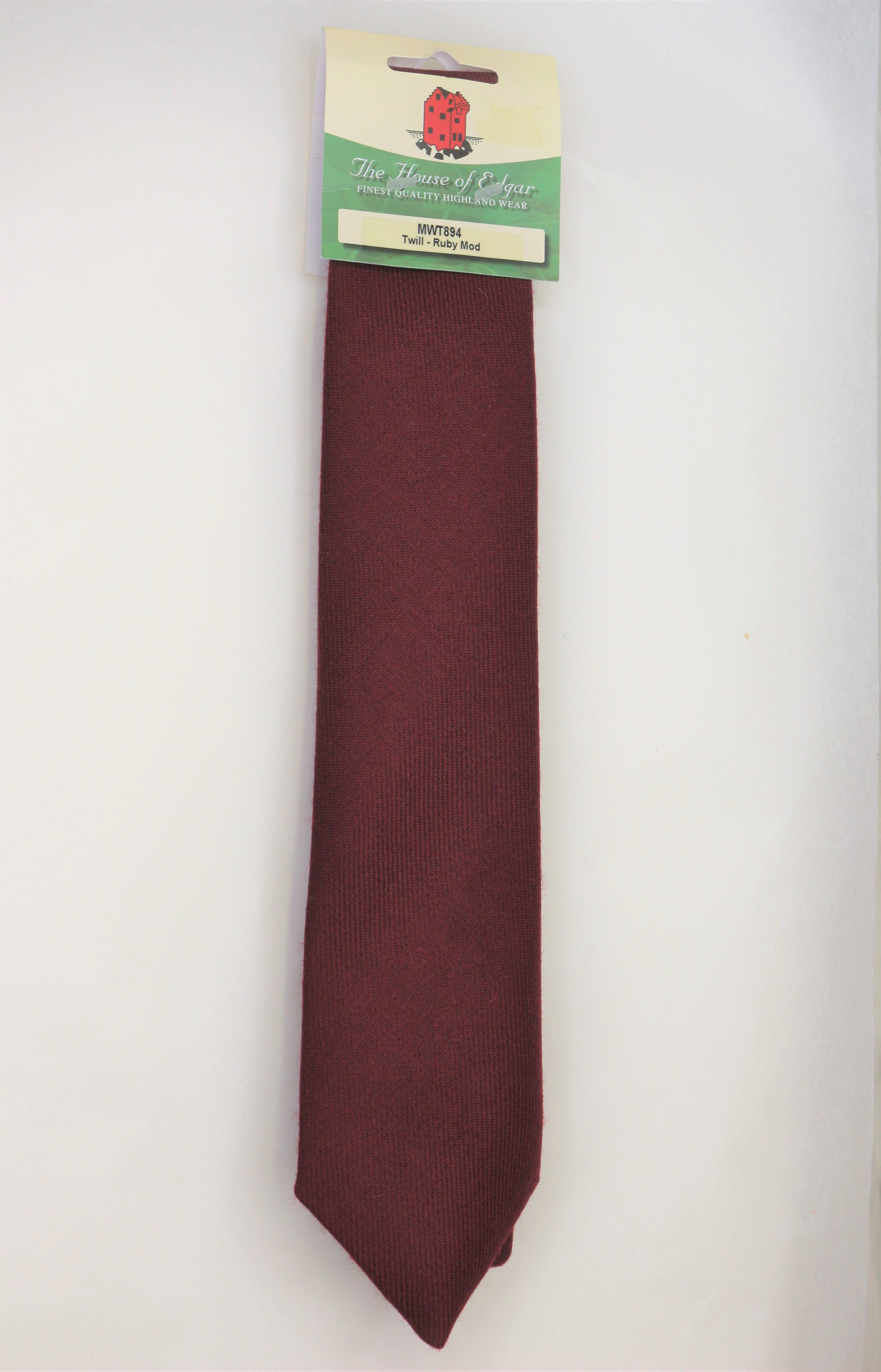 Premium Men's Burgundy Woollen Tie by House of Edgar - Classic Formal & Business Necktie for Weddings, Office & Special Occasions