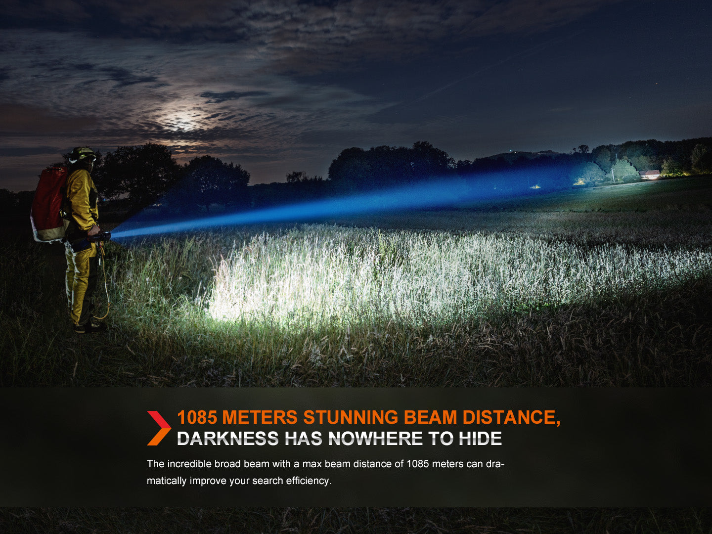 Fenix LR60R Rotary Switch Rechargeable Flashlight 21000 Lumens - High Power Searchlight for Camping, Hunting & Emergency Rescue