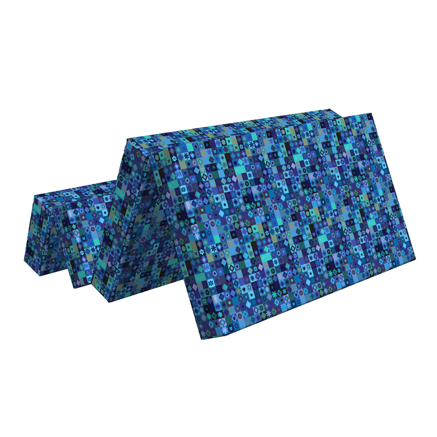 Ambesonne Foldable Mattress - Play Cards Theme Design, 78.7
