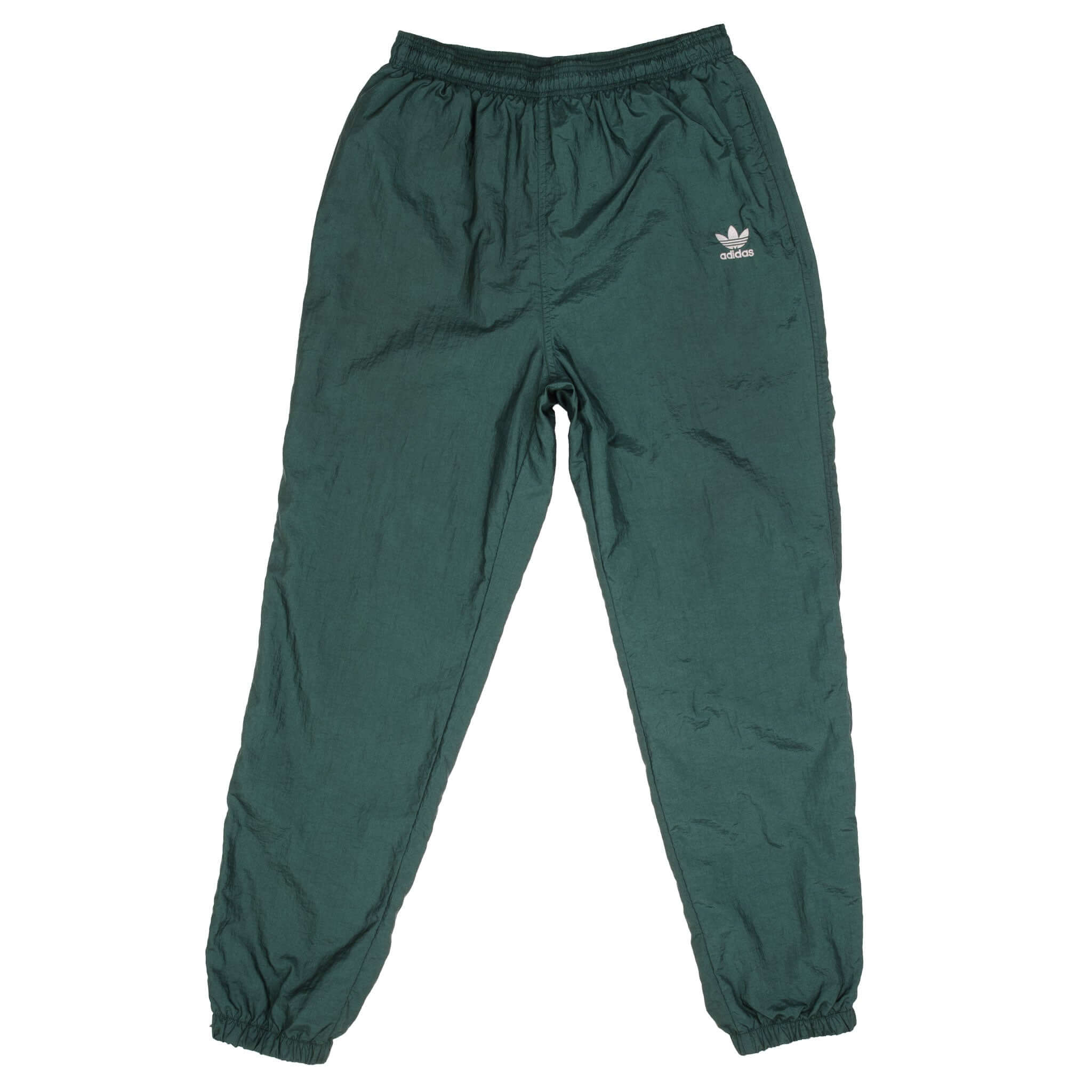 Vintage Adidas Pine Green Nylon Track Pants 1990s - Large Size | Retro Athletic Joggers for Men, Casual Streetwear & 90s Fashion Outfits