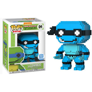 8 Bit Pop! Vinyl Figure Leonardo (Neon Blue) [04] - TMNT Collectible for Gamers & Anime Fans - Perfect for Desk Decor, Gift Giving & Pop Culture Displays