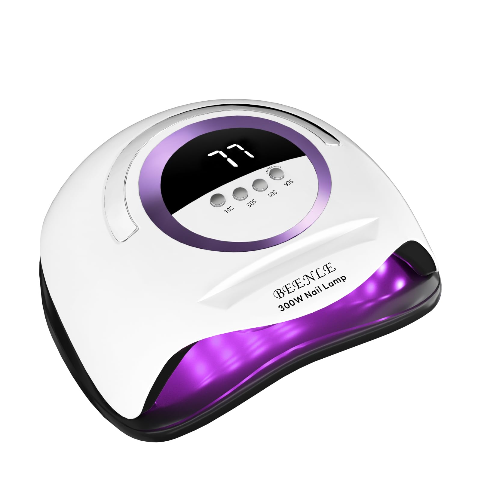 300W Professional LED UV Nail Lamp with 72 LED Beads - Auto Sensor & 4 Timer Settings for Fast Gel Nail Curing - Perfect for Home Manicures & Salon Nail Art