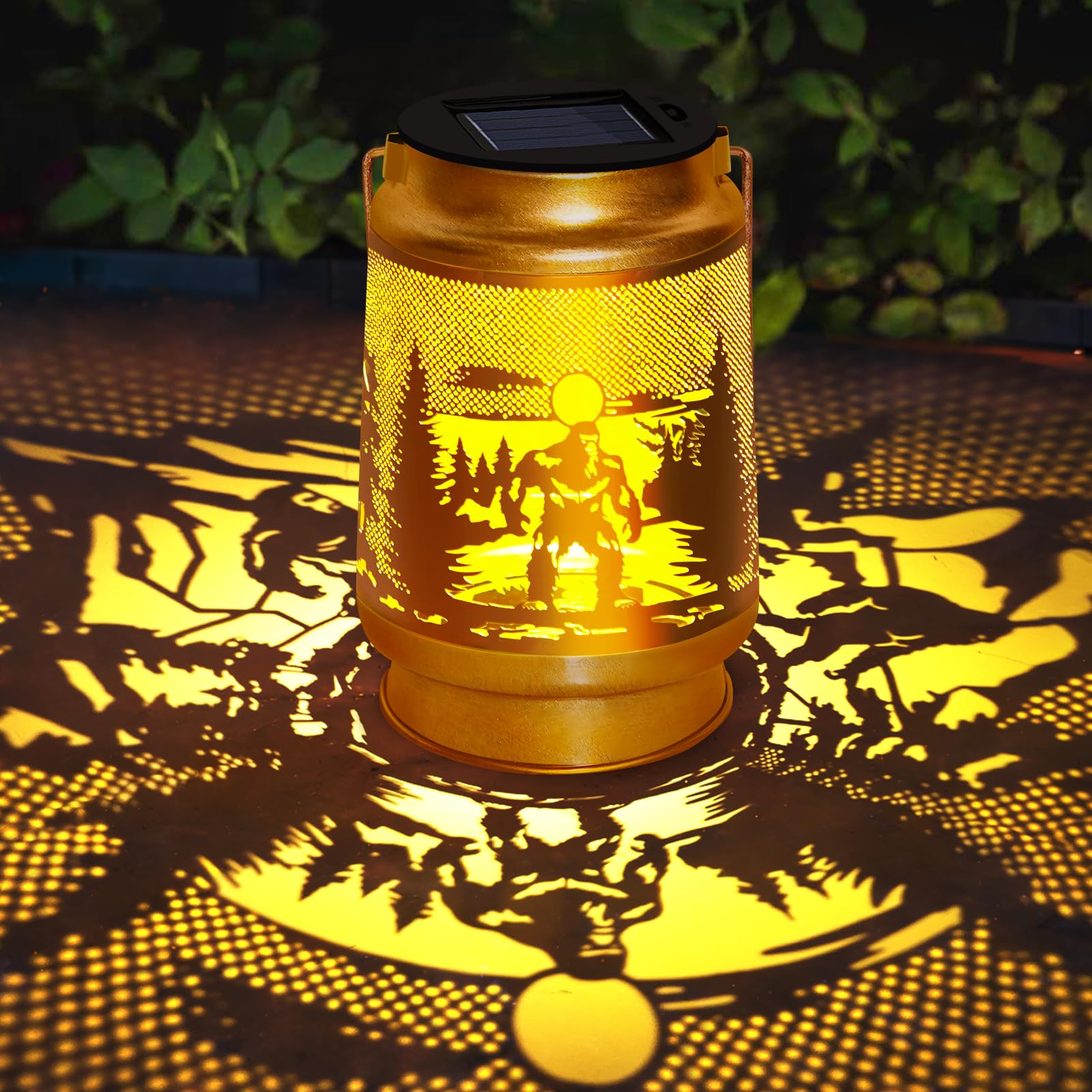 Waterproof Solar Lantern Outdoor Hanging Light - Metal Garden Decor for Backyard, Patio, Porch - Perfect Christmas Gift for Women, Mom, Grandma - Ideal for Outdoor Parties, Camping & Nighttime Ambiance