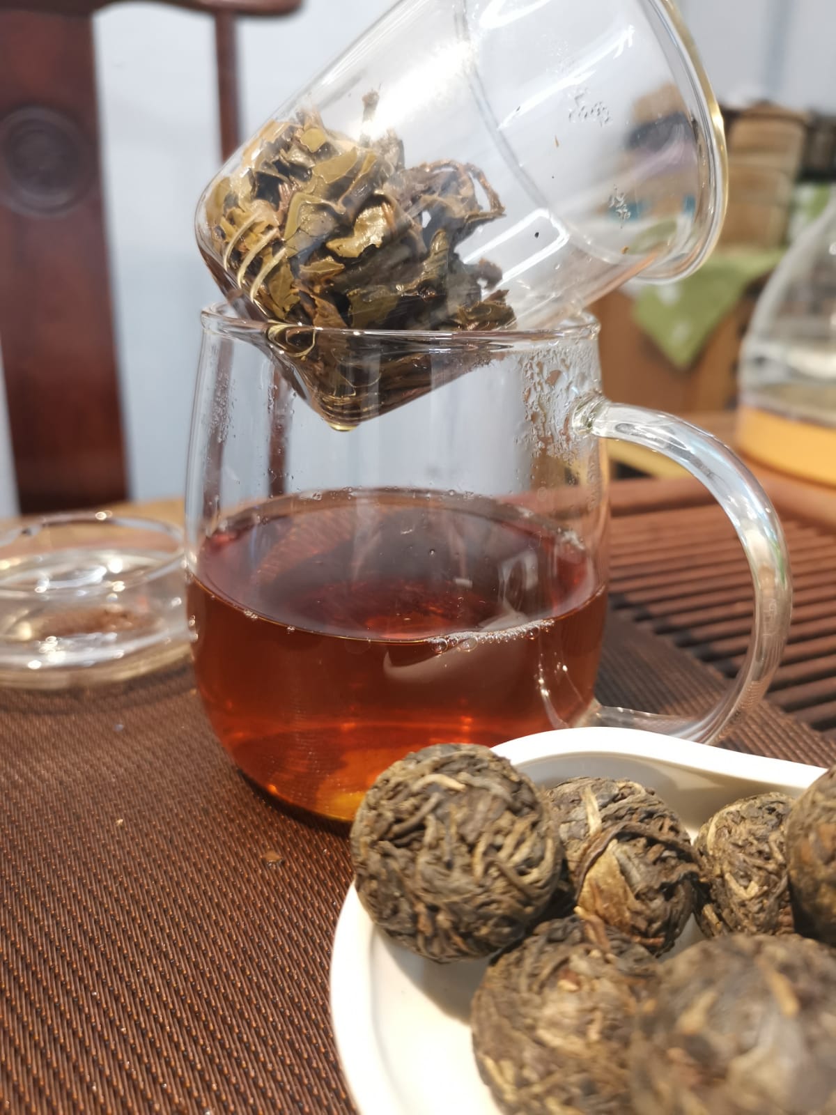 Premium Old Village PuEr Tea Dragon Pearls - 12 Count Box | Authentic Chinese Loose Leaf Tea for Relaxation & Meditation | Perfect for Afternoon Tea, Gifts & Wellness Rituals