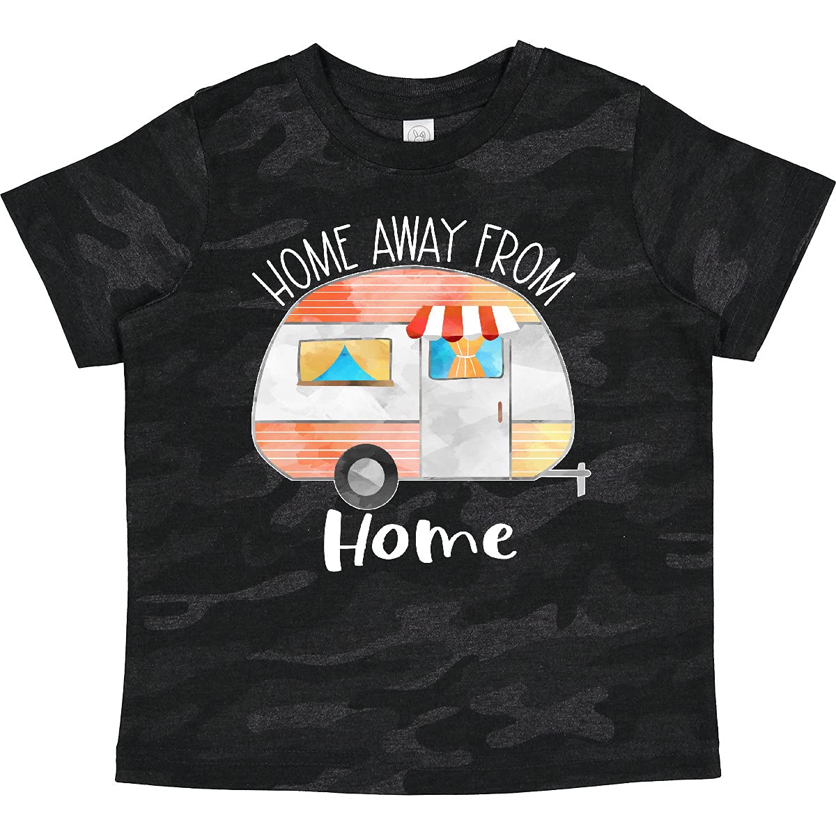 Inktastic 'Home Away from Home' Orange Camper Graphic Toddler T-Shirt - Cute Camping Outfit for Boys & Girls